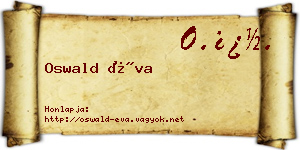 Oswald Éva névjegykártya