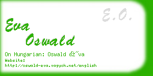 eva oswald business card